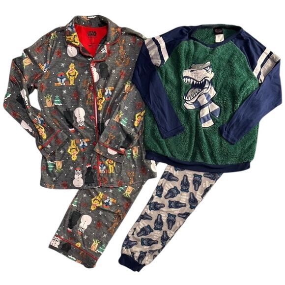 Winter Pajama Bundle Boys Size Large - Picture 1 of 11
